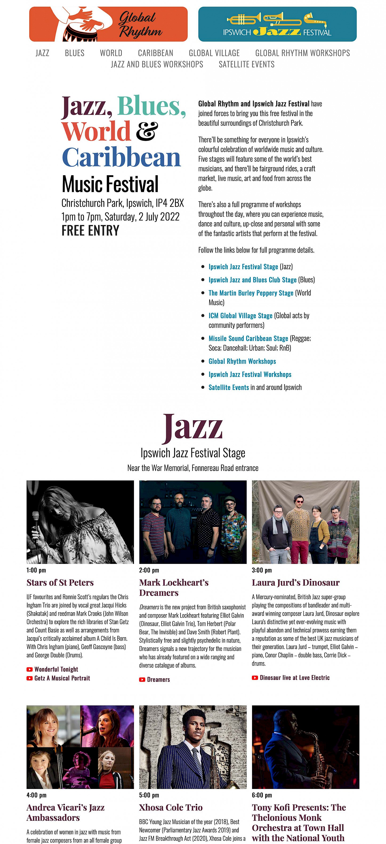 Global Rhythm web page